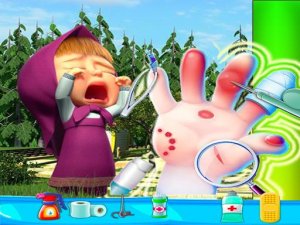 Masha Bee Hand Doctor Game Online - Hospital Surge Kids Doctor Game